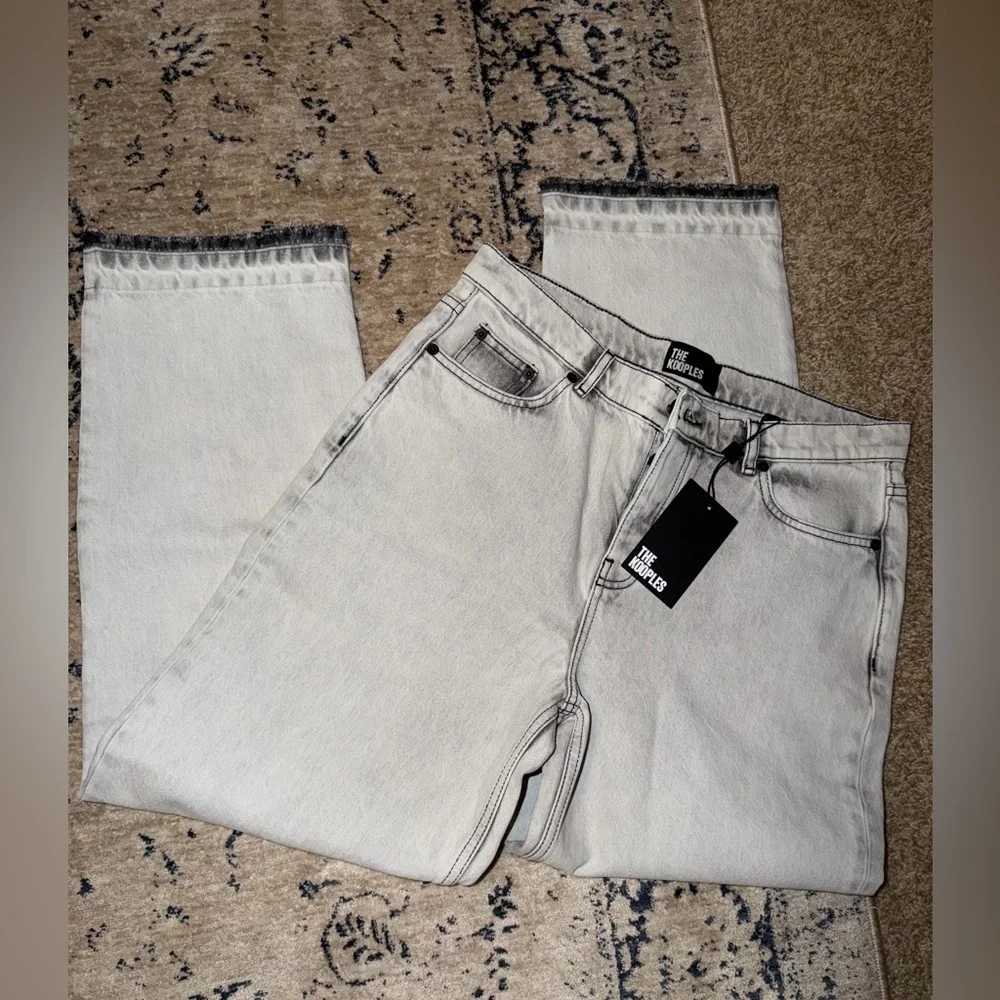 The Kooples straight bleached jeans white 42